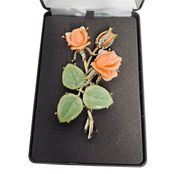 Vintage The Nolan Miller Glamor Collection Large Ann Margaret Rose Brooch (5957) - Picture 2 of 7